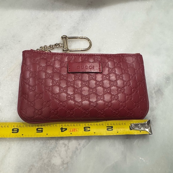 Gucci Microguccissima Key Pouch In Red - Picture 8 of 8